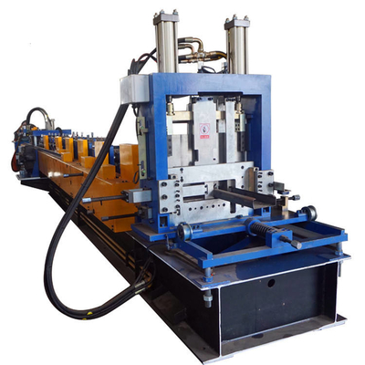 10m / Min CZ Purlin Roll Forming Machine Kontrol PLC 14 Raws
