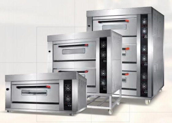 380V Listrik Dan Gas 2 In 1 Deck Oven Mekanik