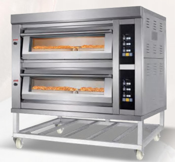Oven Pemanggang Gas Listrik Komersial 380v Roti Kue Pizza 6.6KW