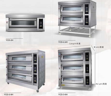 Oven Pemanggang Gas Listrik Komersial 380v Roti Kue Pizza 6.6KW