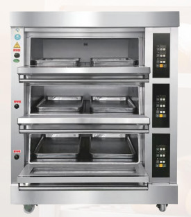 Oven Pemanggang Gas Listrik Komersial 380v Roti Kue Pizza 6.6KW