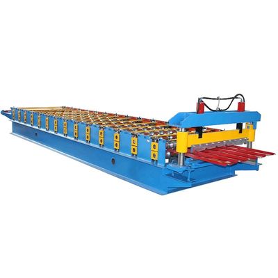 840 Mesin Roll Forming Lembaran Atap, Mesin Pembuat Lembaran Atap Bergelombang Biru