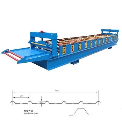 1000 Color Steel Roll Forming Machine Pembuatan Panel Aluminium 3KW