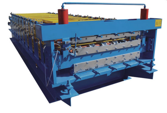 Mesin Roll Forming Baja Warna 7.5KW 1200mm Lapisan Ganda