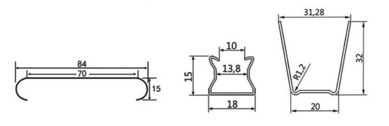 C84 Grey Keel Roll Forming Machine Untuk Lembar Kunci Papan Iklan