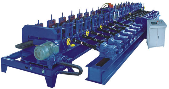 15KW CZ Purlin Roll Forming Machine 20m / mnt 16 Langkah