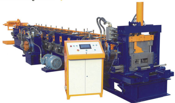 Hidrolik CZ Purlin Roll Forming Machine 5T Double Heads Decoiler