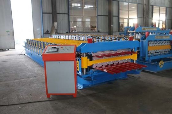 18m / mnt Shutter Door Roll Forming Machine ISO Colored Steel Tile