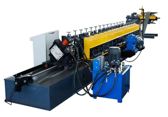 7.5KW C Purlin Roll Forming Machine C Channel Hidrolik Punching