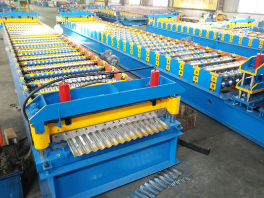 Mesin Roll Forming Baja Warna Cr12 Biru Untuk Papan Perlindungan