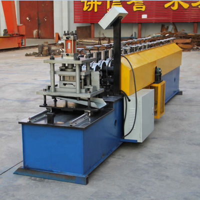 Blue Shutter Door Roll Forming Machine CE Dengan 15 Baris