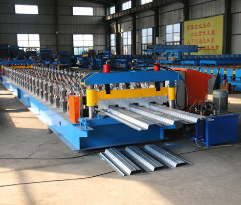 Mesin Roll Forming Panel 5T 8 / mnt Dek Lantai Logam