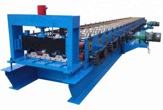 Mesin Roll Forming Lembaran Lantai Logam 8m / mnt 11 Langkah
