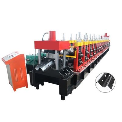Tiga Gelombang Highway Guardrail Roll Forming Machine 15T
