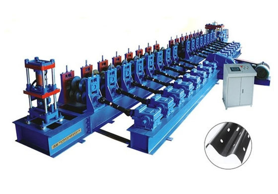 Tiga Gelombang Highway Guardrail Roll Forming Machine 15T