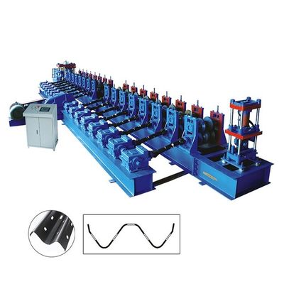 Mesin Roll Forming Lapisan Ganda 8m / mnt Untuk Pagar Jalan Raya