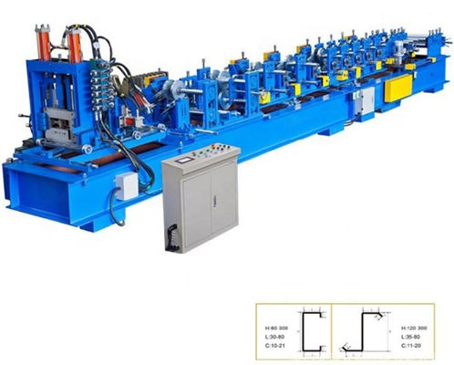 15m / mnt CZ Purlin Roll Forming Machine 6.5T 15 Roller Station