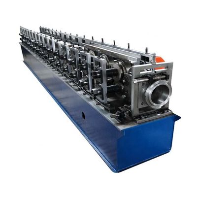 Mesin Roll Forming Kusen Pintu Biru Logam Stasiun ISO 12