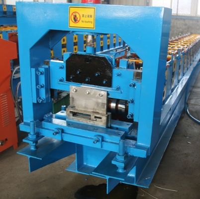 Mesin Roll Forming Kusen Pintu Biru Logam Stasiun ISO 12