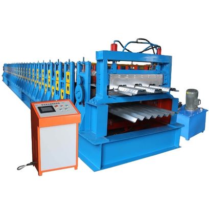 Double Layer Panel Roll Forming Machine Dek Lantai Baja 22KW