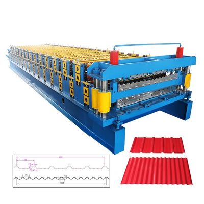 Mesin Roll Forming Baja Warna ISO 5T Untuk Panel Genteng Atap