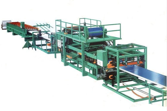 PU Sandwich Panel Roll Forming Machine 28KW Lini Produksi