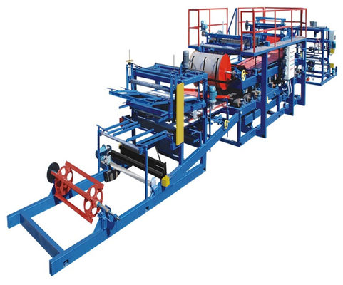 PU Sandwich Panel Roll Forming Machine 28KW Lini Produksi