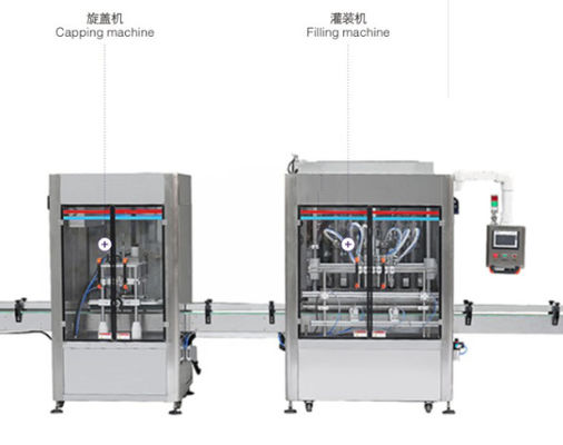 1000ml Liquid Filling Capping Dan Lini Produksi Mesin Pelabelan