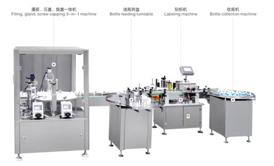 2KW Eye Drop Filling Dan Peralatan Mesin Capping 40bpm