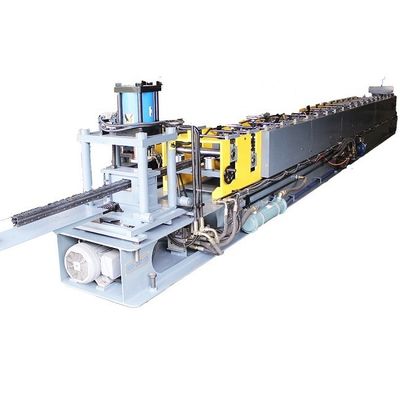 Rak Penyimpanan 50Hz Mesin Roll Forming 25m / mnt Pemotongan Hidrolik Cr12