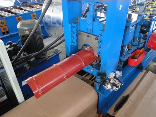 Setengah Putaran Ridge Cap Roll Forming Machine Hijau 3 Phase 2.5T