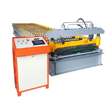 15m / mnt Mesin Roll Forming Baja Warna Lembaran Atap Bergelombang